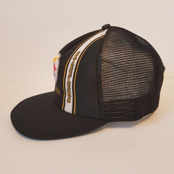 Vintage 1980s NFL Pittsburgh Steelers Hat NEW ERA DUPONT Licensed Trucker Hat - Picture 7 of 14